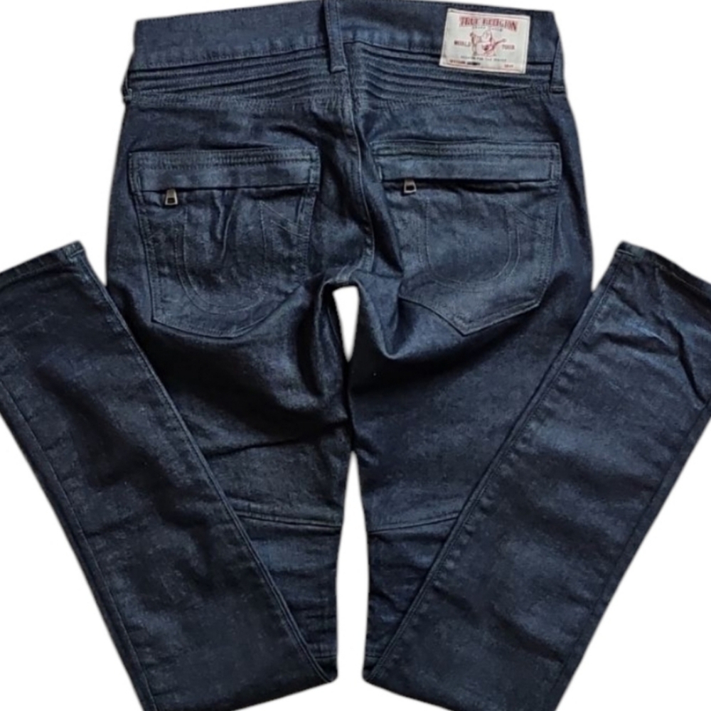 💥True Religion Dark Blue Skinny Jeans. Women's Size: W28x34L. (NWOT)